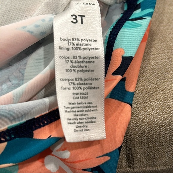 Just one you made by Carter’s 3T two piece rash guard - Picture 7 of 8